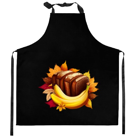 Autumnal Banana Bread: Delight Amidst Colorful Lea Kitchen Aprons