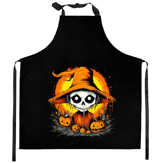 Eerie Halloween Ghoul, Spooky Season Delight 17 Kitchen Aprons