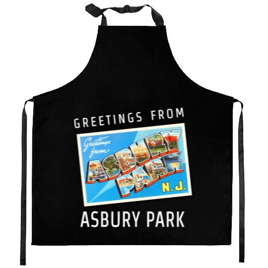 Asbury Park New Jersey Nj Travel Postcard Kitchen Aprons