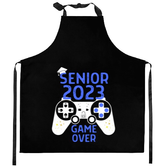 Class Of 2023 Senior Video Game Over School Gamer Kitchen Aprons