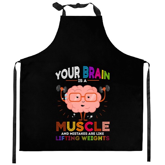 Growth Mindset Teacher Your Brain Is A Muscle Kitchen Aprons