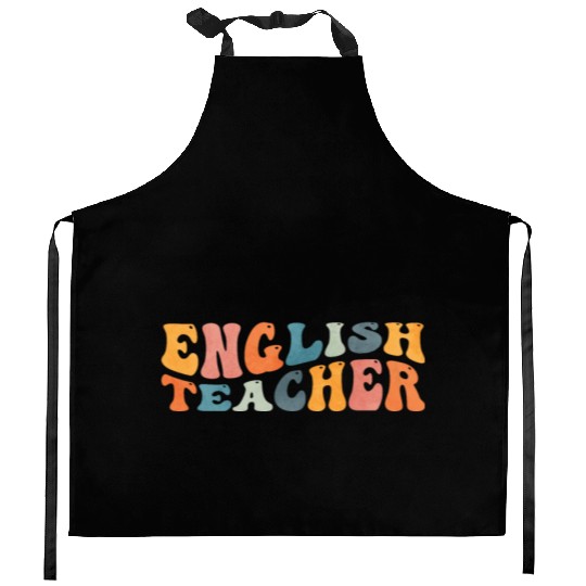 Groovy English Teacher Grammar Literature Teaching Kitchen Aprons