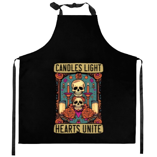 Dia De Los Muertos Sugar Skull Mexican Holiday Kitchen Aprons