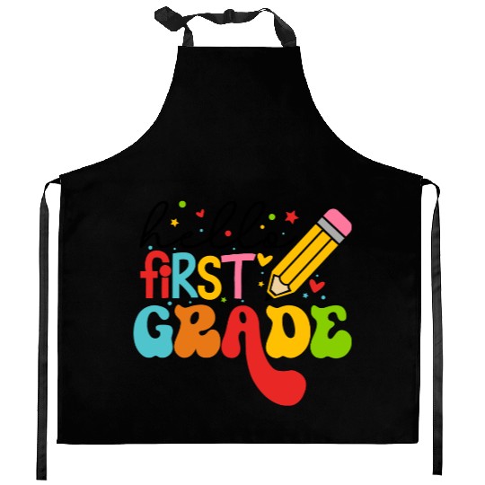 Back To School - Hello First Grade Kitchen Aprons