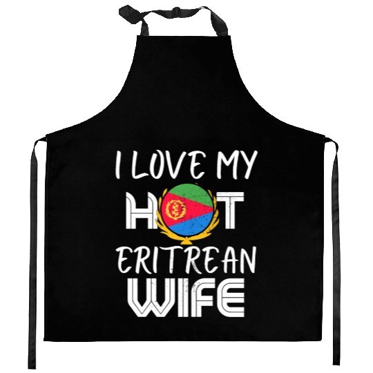 Funny I Love My Hot Eritrean Wife Husband Kitchen Aprons