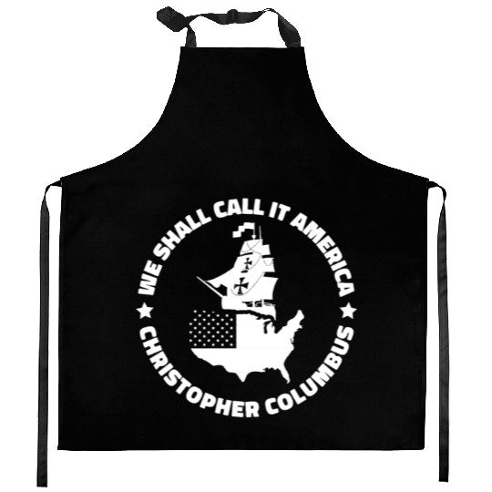 Columbus Day 1492 Funny Kitchen Aprons
