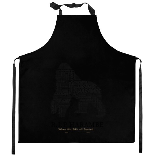 R.I.P Harambe Kitchen Aprons