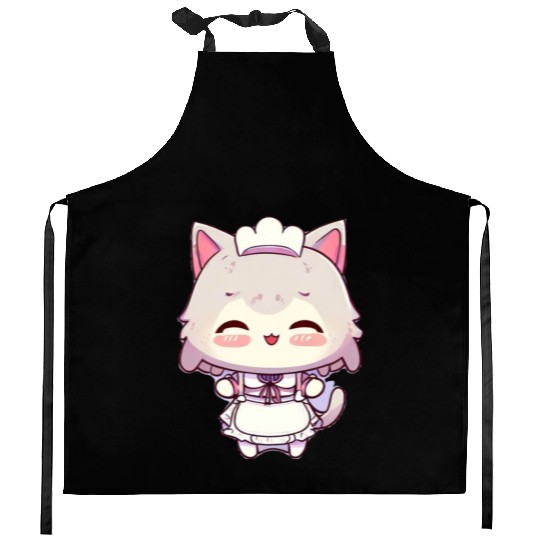 Yuki Kawaii Cat Maid Anime Manga Kitchen Aprons