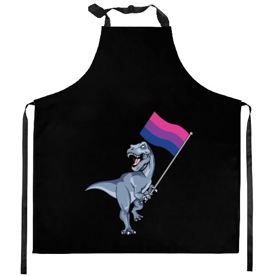 Bisexual Flag Dinosaur Bi Pride Lgbt Nonbinary Gay Kitchen Aprons