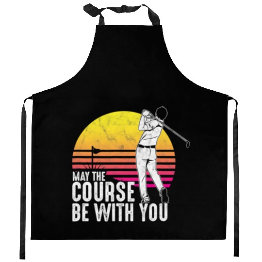 Cool Golfer May The Course Be With You Golf T Shir Kitchen Aprons