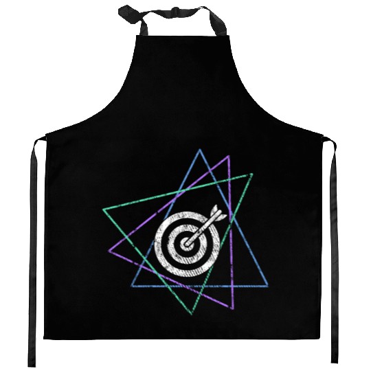 Geometric Bullseye Target Kitchen Aprons