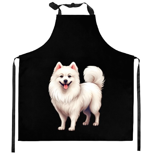 Japanese Spitz Puppy - Gifts For Women Kitchen Aprons