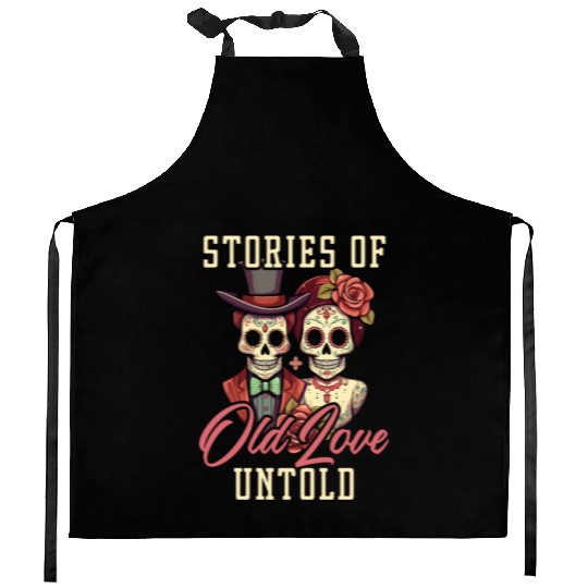 Dia De Los Muertos Sugar Skull Mexican Holiday Kitchen Aprons
