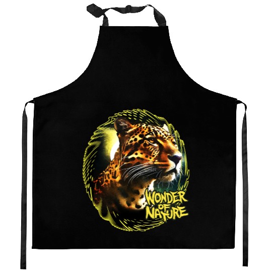 Moonlit Jaguar Kitchen Aprons