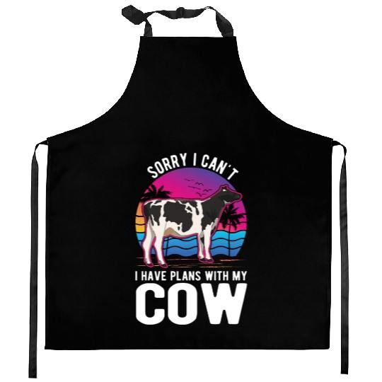 Cow Cattle Breeder Land, Farmer Cows Kitchen Aprons