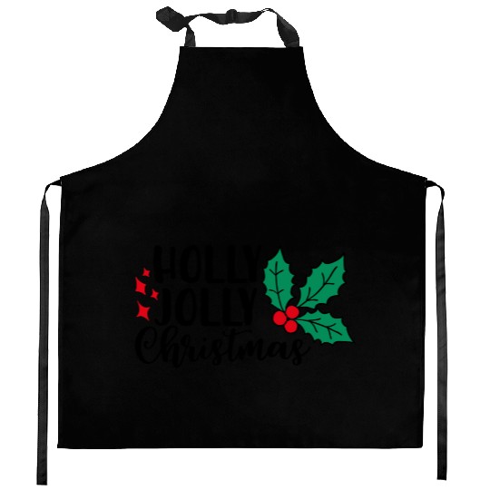 Holly Jolly Christmas Kitchen Aprons