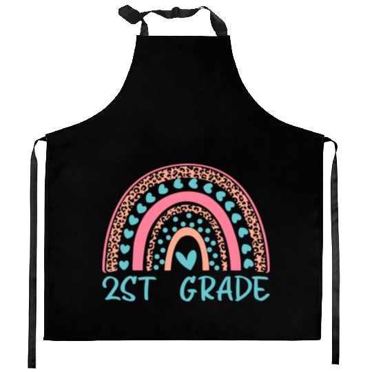 Second Grade Rainbow Girls Boys Teacher 2nd Grade Kitchen Aprons