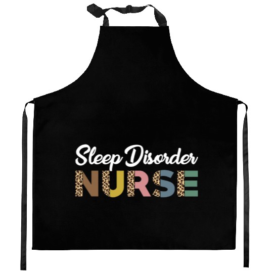 Sleep Disorder Nurse Leopard Pattern Kitchen Aprons