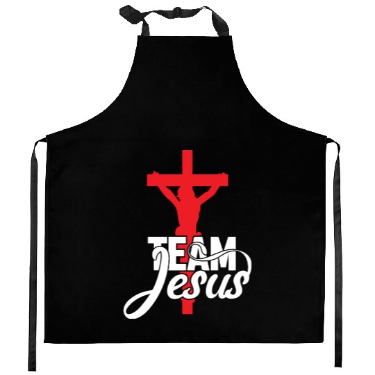 Team Jesus Love Jesus Christian Christmas Kitchen Aprons