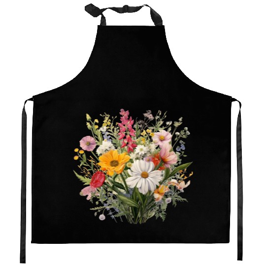 Wild Flowers Botanical Flower Nature Colorfull Kitchen Aprons