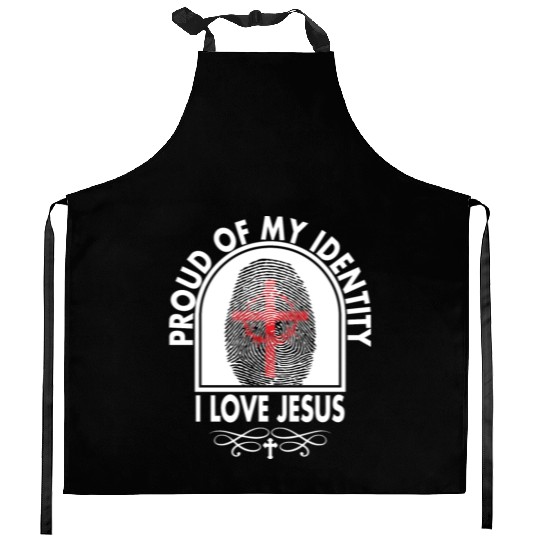 My Identity Is In Jesus Christ Christian Christmas Kitchen Aprons