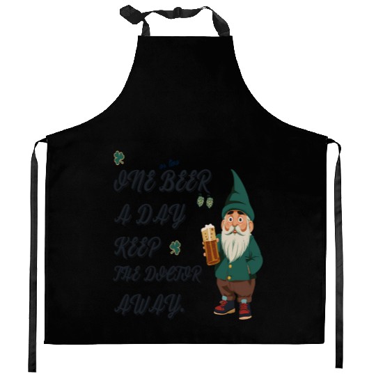 Beer keep the doctor Kitchen Aprons