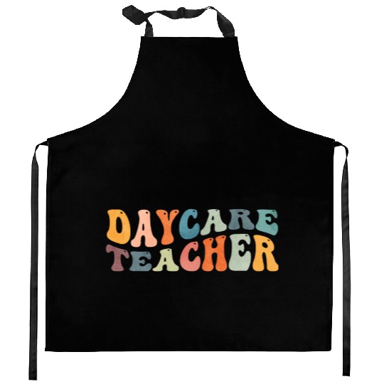 Groovy Daycare Teacher Provider Childcare Kitchen Aprons