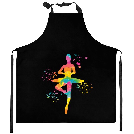 Ballet Dancer Colorsplash Ballerina Kitchen Aprons