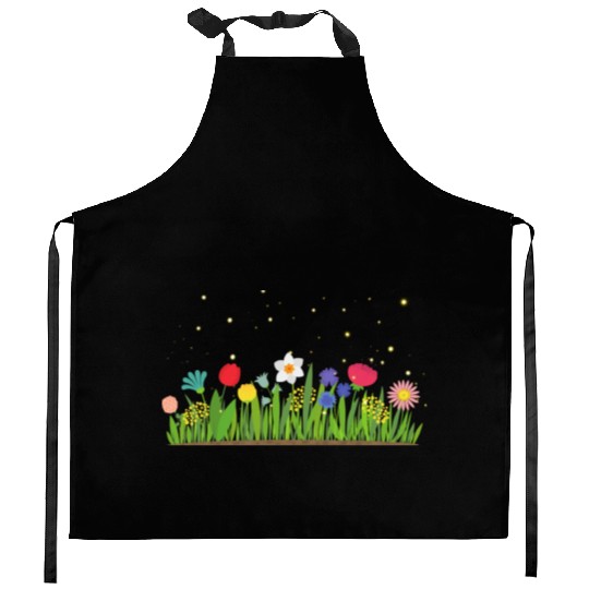 Garden of Firefly Kitchen Aprons