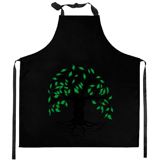 Yggdrasil the tree of life from viking mythology Kitchen Aprons