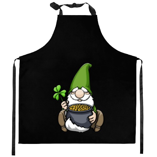 Pot of Gold Gnome Kitchen Aprons
