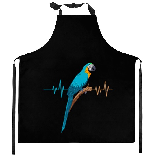 Macaw Heart Beat Parrot Bird Parrots Macaws Kitchen Aprons