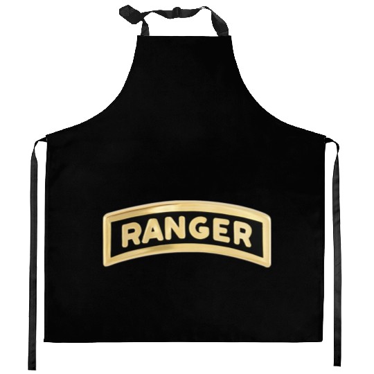 us army ranger tab enameled Kitchen Aprons