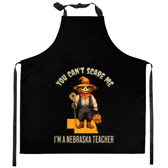 I’m a Nebraska Teacher Halloween Fall Autumn Kitchen Aprons