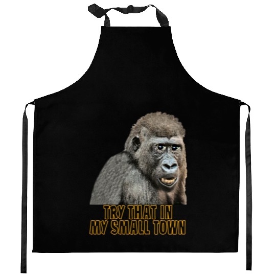 Small Town Ape Kitchen Aprons