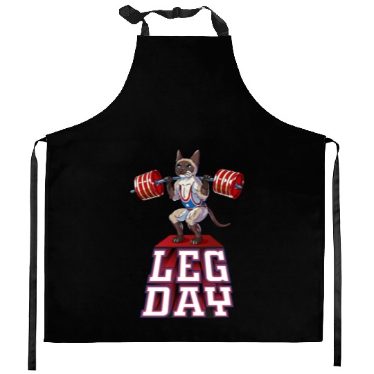 Leg Day Siamese Weight Lifting Squat Gym Kitchen Aprons