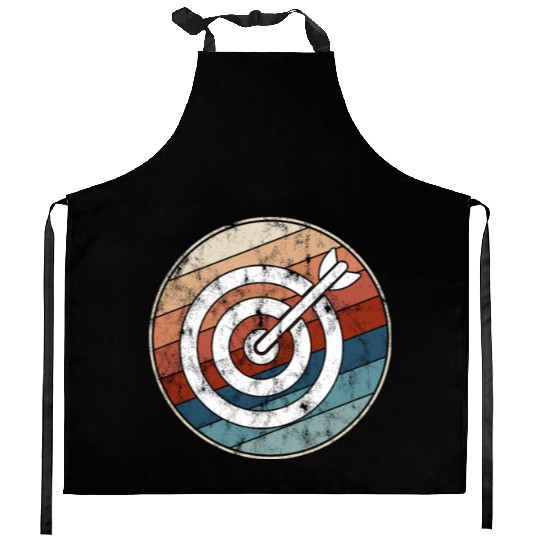 Retro Archery Bullseye Kitchen Aprons