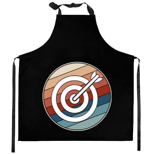 Retro Archery Bullseye Kitchen Aprons