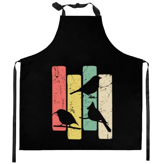 Birds Art Budgie Heron Sparrow Robin Hummingbird Kitchen Aprons
