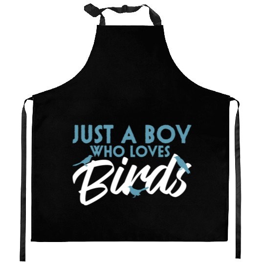 Bird Budgie Boy Avian Love Robin Heron Hummingbird Kitchen Aprons