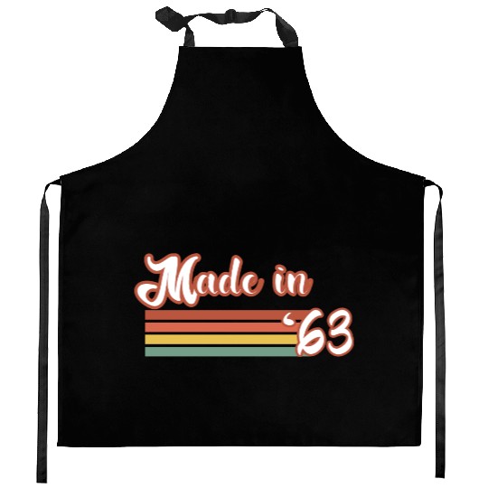 Vintage 1963 61th Birthday Made in 1963 Born in 19 Kitchen Aprons