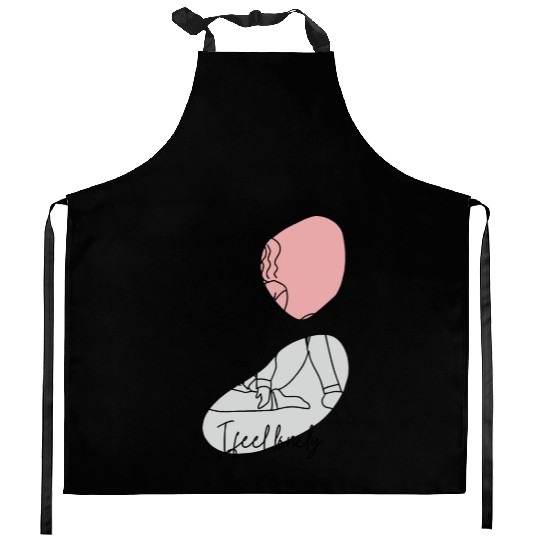 i feel lonely Kitchen Aprons