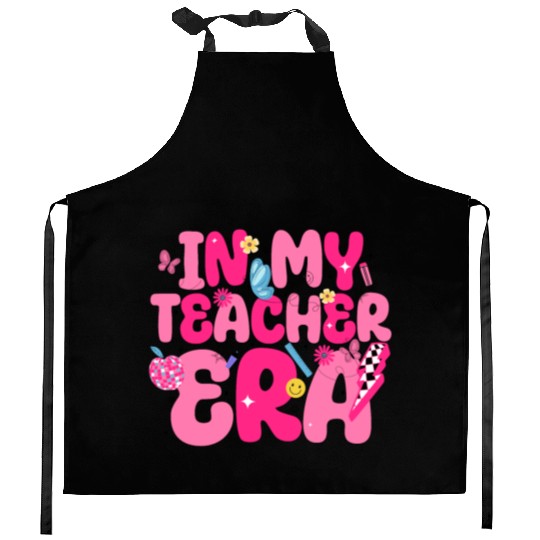In My Teacher Era Best Teacher Appreciation Retro Kitchen Aprons