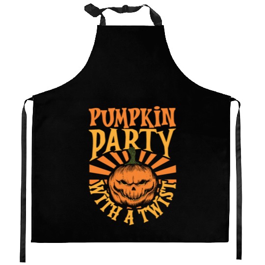 Scary Pumpkin Halloween Costume Autumn Fall Gift Kitchen Aprons