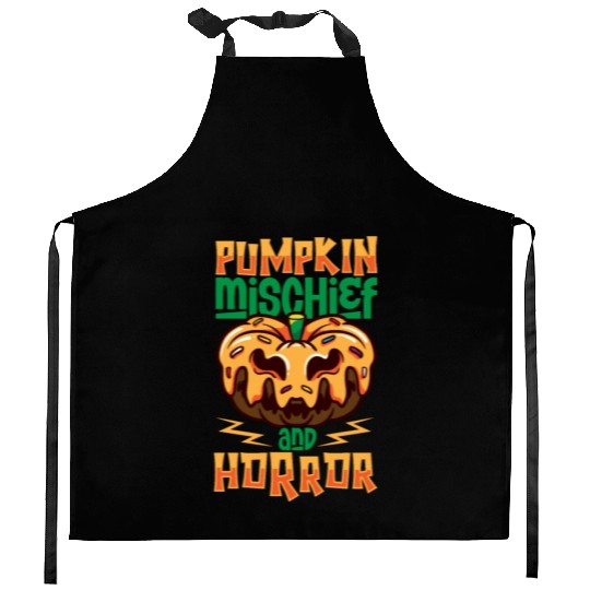Scary Pumpkin Halloween Costume Autumn Fall Gift Kitchen Aprons