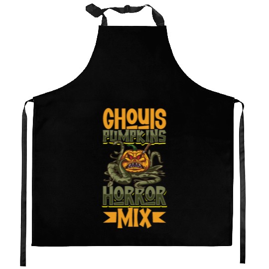 Scary Pumpkin Halloween Costume Autumn Fall Gift Kitchen Aprons
