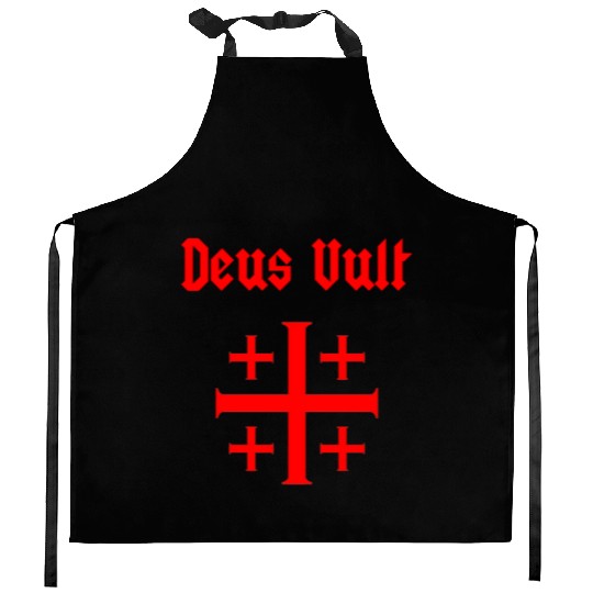 Jerusalem Cross Crus Emblem Knights Templar Kitchen Aprons