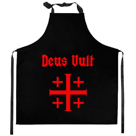 Jerusalem Cross Crus Emblem Knights Templar Kitchen Aprons
