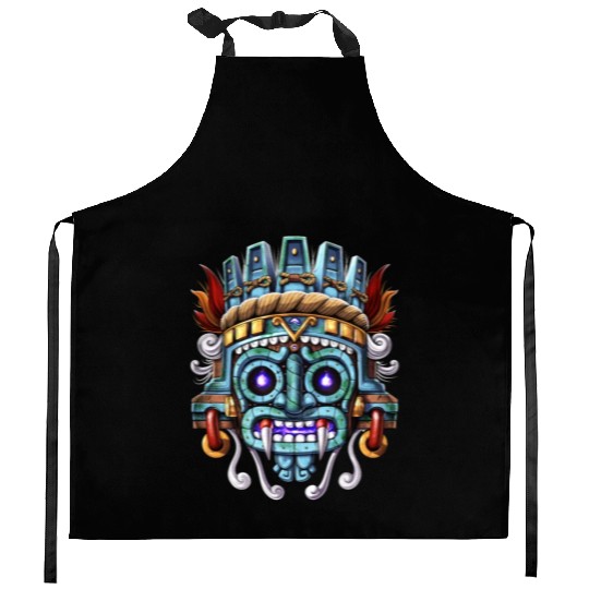 Aztec God Tlaloc Kitchen Aprons