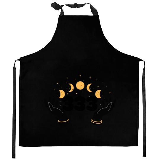 Angel Numbers 333 Moon Cycle Hands Kitchen Aprons